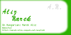 aliz marek business card